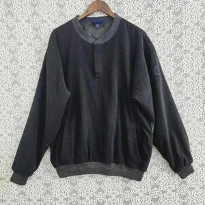 Vintage Sunderland Of Scotland Made in USA Henley Pullover Jacket Men's L Black